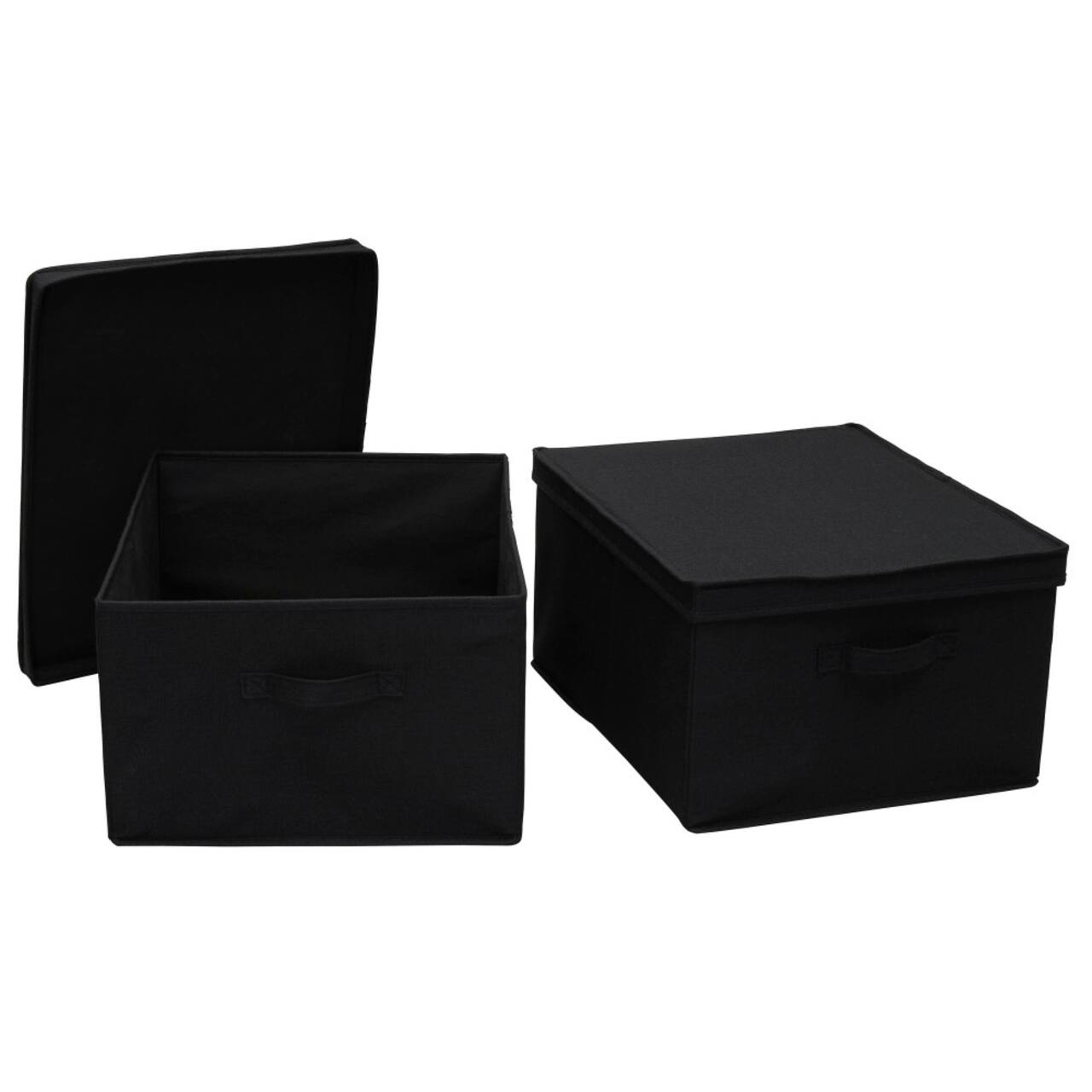 Household Essentials Fabric Storage Bin with Lid, 2ct.